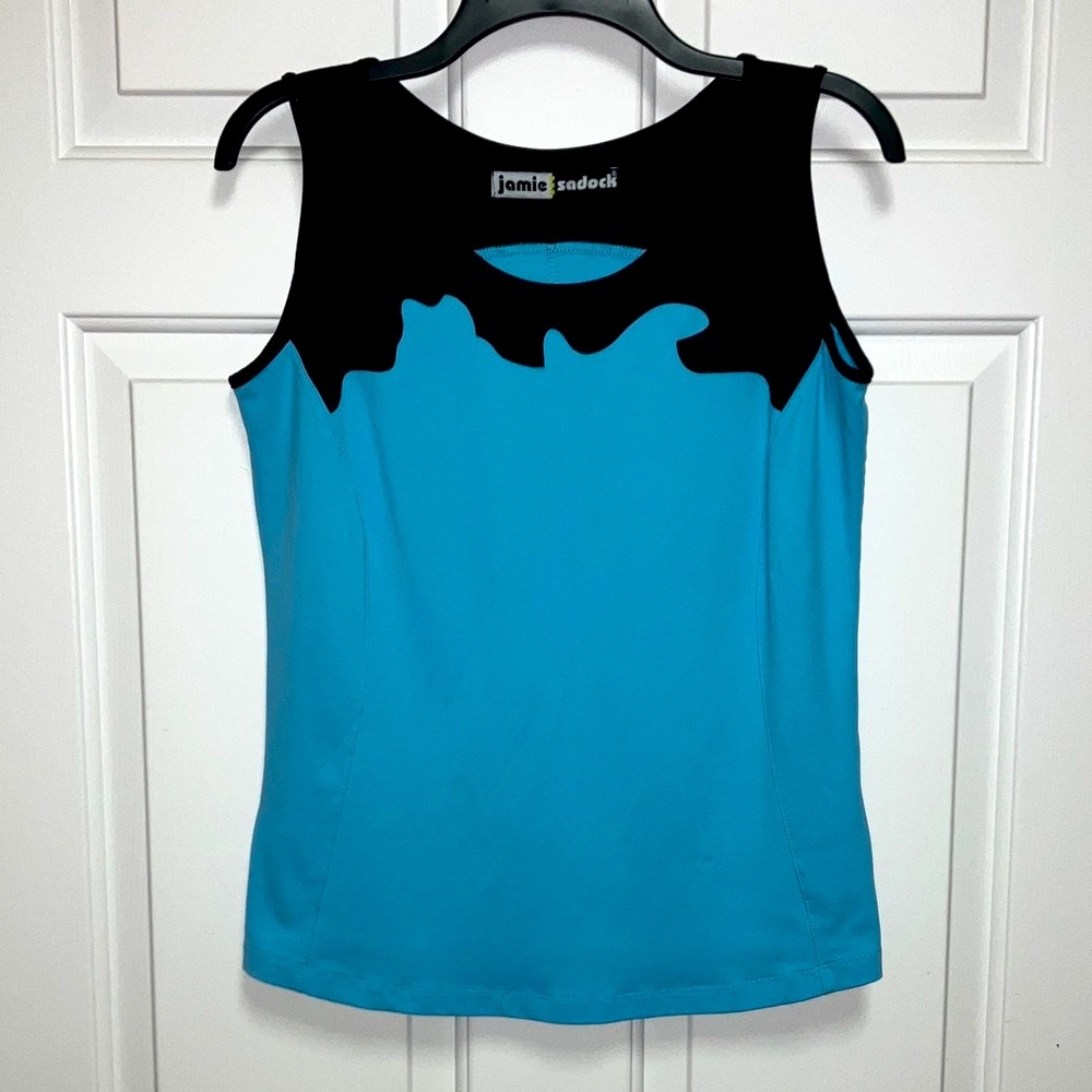 Jamie Sadock Women's Golf Tank Top in Blue and Black Size Medium